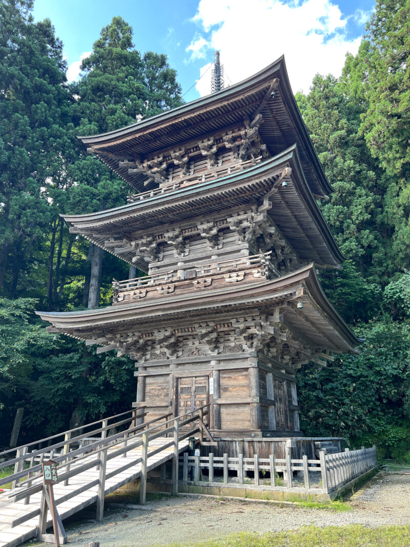 #寺#山形県#山形県寒河江市#本山慈恩寺三重塔の無料写真素材