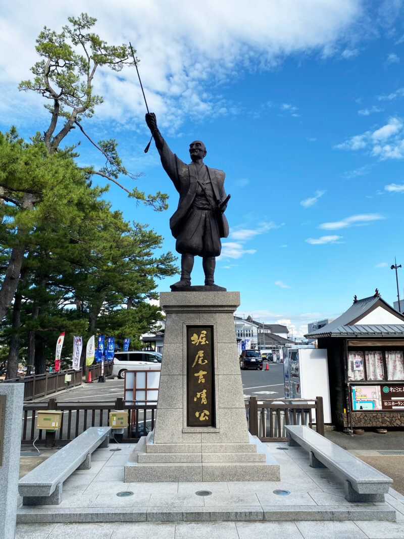 #堀尾吉晴公の像#島根県#島根県松江市#銅像の無料写真素材