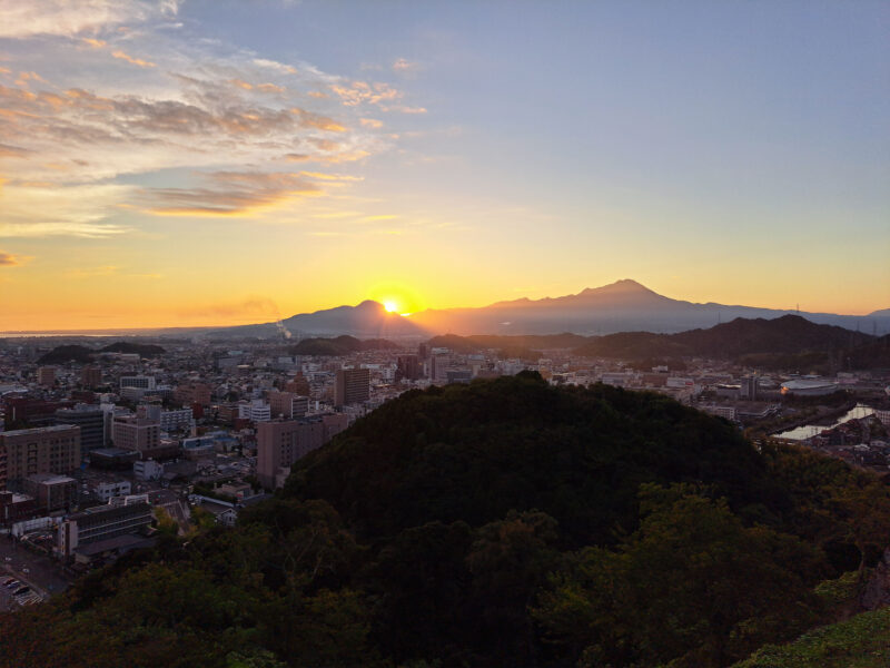 #夕日,#夕焼け,#街並み,#鳥取県,#鳥取県米子市の無料写真素材