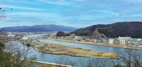 #宮城県#宮城県石巻市#川#町並みの無料写真素材